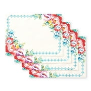 The Pioneer Woman Sweet Romance Fabric Placemat Set, Multicolor, 14" x 19", 4 Piece