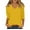 02# Yellow, variant on Womens Plus Size Tops 3/4 Sleeve 2X V Neck Elbow T Shirts Casual Summer Shirts Dressy Three Quarter Length Blouse Petite Solid Color Pullover Top Blue L
