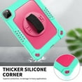 thumbnail image 4 of SOATUTO for iPad Air 6 5 4 10.9 2024 2022 2020 iPad Pro 11 Case 2022 with Handle 360° Kickstand Protective Armmor Case for iPad Pro 11 inch, iPad Air 6th  5th 4th Gen 10.9 Green+Pink, 4 of 7