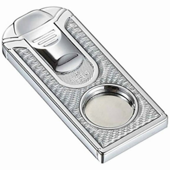 Visol VCUT506 Razor White Carbon Fiber Stainless Steel Cigar Cutter