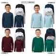 thumbnail image 2 of BROOKLYN VERTICAL Boys 4-Pack Long Sleeve Cotton Tee Shirts – Soft, Comfortable Undershirts for Kids, Basic Layering Shirts, 2 of 8