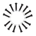 thumbnail image 1 of 14pcs Greaseable Spring Bolt with Locknut 9/16in OD 3in Length Carbon Steel Zinc Plated for Trailer, 1 of 5