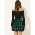 thumbnail image 4 of DARING DIVA Women's Plaid Layers A Line Tartan Mini Skirt S Green, 4 of 6