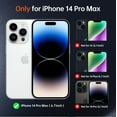 thumbnail image 6 of Strong Magnetic for iPhone 14 Pro Max Case with Screen Protector - Compatible with Wireless Charging, 21ft Military-Grade Drop Tested,Shockproof Slim Fit Translucent Matte Cover - Dark Purple, 6 of 13