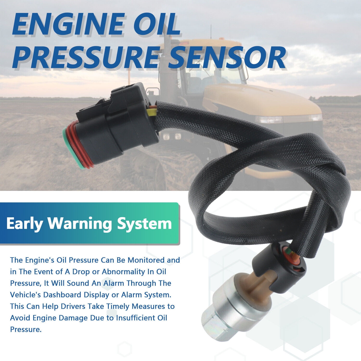 Aftermarket Engine Oil Pressure Sensor for  Industrial Engine 3176B 3196