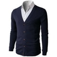 thumbnail image 1 of H2H Mens Casual Slim Fit Cardigans V-Neck Basic Designed Long Sleeve Button Down NAVY US XL/ASIA 2XL (CMOCAL012), 1 of 5