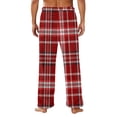 thumbnail image 6 of Trgacdwlo Flannel Pajama Pants Men Plaid Fuzzy Sleepwear Men's Pajama Pants Fleece Elastic Waist Fall Winter Comfy Lounge Pants Men, 6 of 6