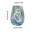 thumbnail image 4 of HWRETIE Hand Blown Crystal Whiskey Glasses Set Gold Rim Old Fashioned Tumblers Lead Free Heavy Base Bourbon Scotch Glasses Gift for Men 420Ml, 4 of 7