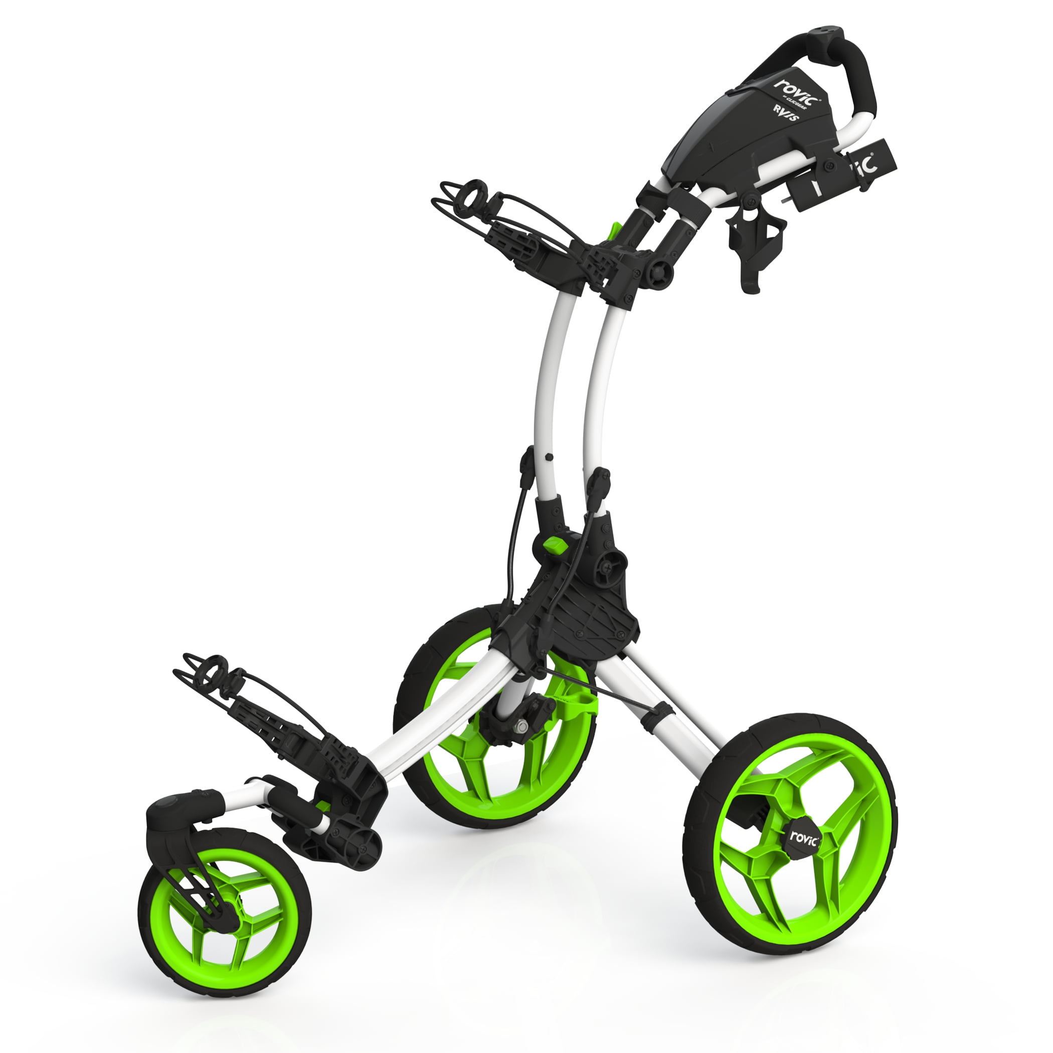 Rovic by Clicgear RV1S Swivel 3Wheel Golf Push Cart (Arctic/Lime)