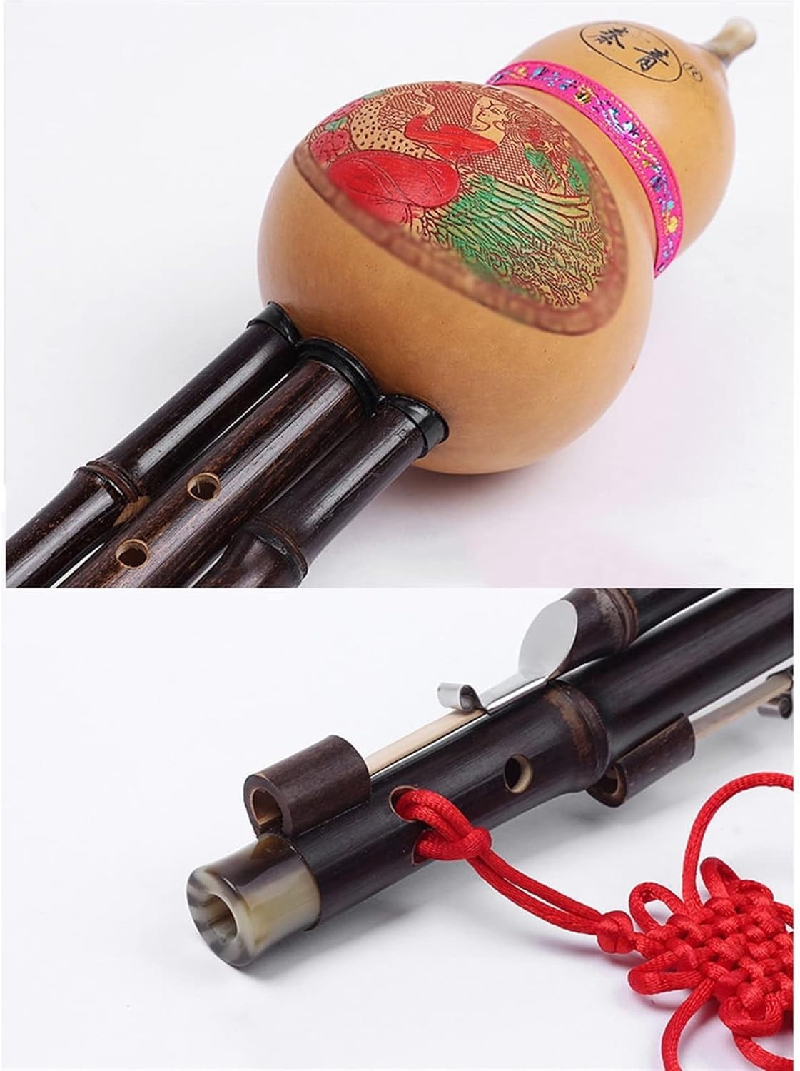 B/C/Dkey Classic Chinese Handmade Hulusi Gourd Cucurbit Flute Ethnic Musical Instrument Perfect For Beginner And Music Lovers[Energy Class A]