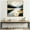 Natural, variant on Kate and Laurel Sylvie Mountain Lake Modern Abstract Landscape Framed Canvas Wall Art by The Creative Bunch Studio 30 x 30 Natural, Modern Contemporary, Abstract, Landscape Decor, Living Room