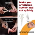 thumbnail image 4 of OOU Kitchen Scissors Set - Heavy Duty Stainless Steel All Purpose Shears 2-Pack, Comfort Grip Handles & Protective Sheath, Dishwasher Safe, 4 of 9