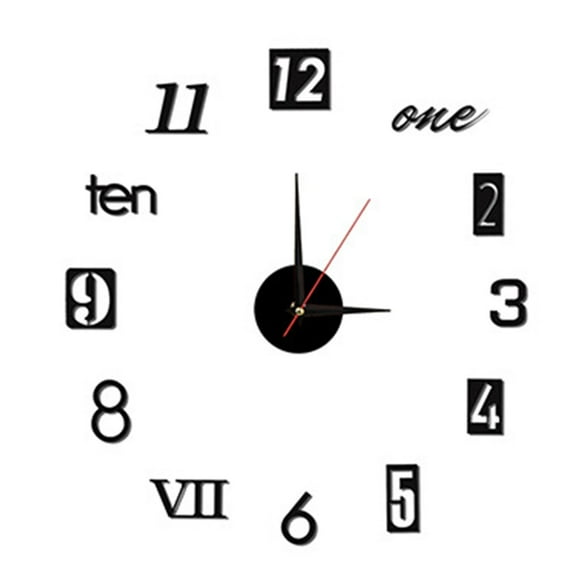 Acrylic Wall Clock Precise Timing Luminous Large Numbers Silent 3d Effect Acrylic Wall Art Decor Mute Clock Living Room Decor