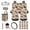 Bow Deer, variant on KUIFORTI Mandala Frog Car Seat Covers All-Season Protection 15 Pack Aotumotive Interior Sets with Car Steering Wheel Cover Anti Slip Washable Durable for Most Sedan Truck SUV