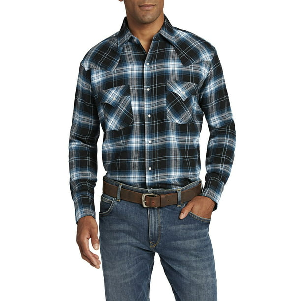 Ely Cattleman Ely Cattleman Mens Long Sleeve Flannel Western Shirt