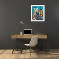 thumbnail image 3 of Beauchamp, Andy 26x31 White Modern Wood Framed Museum Art Print Titled - Colorful Giraffes, 3 of 4