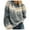 Gray, variant on LYXSSBYX Women Fall Sweaters for Women 2022 Hot Sale Clearance Fashion Women O-Neck Long Sleeve Leoaprd Print Patchwork Knitted Warm Sweater