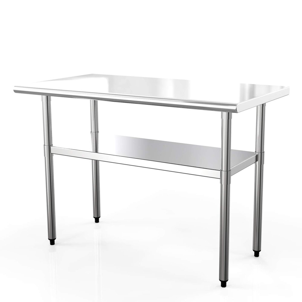 Nurxiovo Work Table Kitchen Prep Workbench Stainless 24 x 48 Commercial
