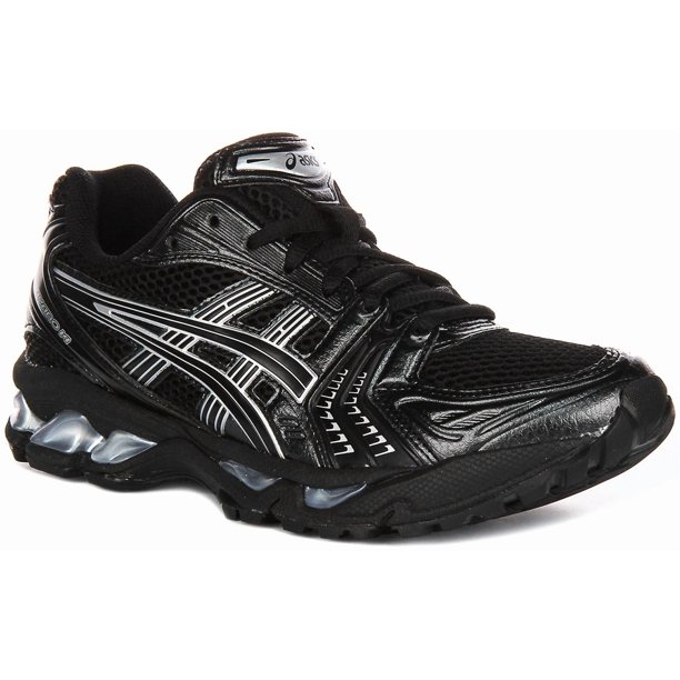 Asics 14 Lace Up Gel Cushion Mesh Unisex Sneakers In Black Silver US 6 - 9