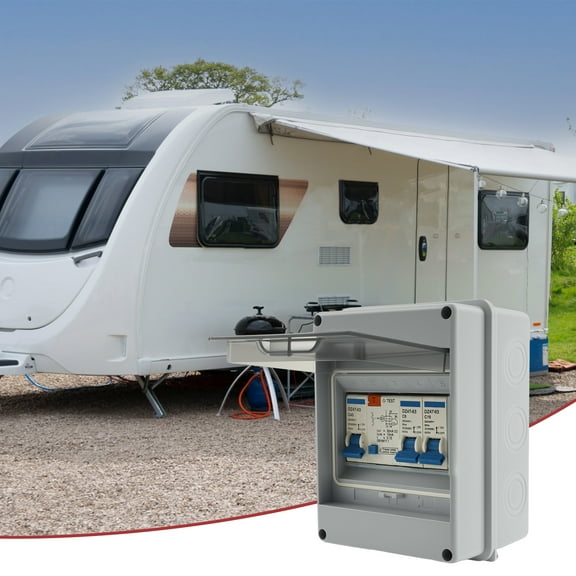 Circuit Breaker for Consumer Unit IP65 Waterproof Surface Mounted 2 Way Current Distribution Box Outdoor Home Electrical Panel