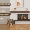 thumbnail image 6 of 72" Floating Wooden Fireplace Mantels Surrounds Wall Shelves Wall Mounted for Living Room,Kitchens,Entryways,Brown, 6 of 8