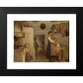 thumbnail image 2 of Aleksander Kotsis 14x11 Black Modern Framed Museum Art Print Titled - Peasant Cottage Interior (1877), 2 of 5