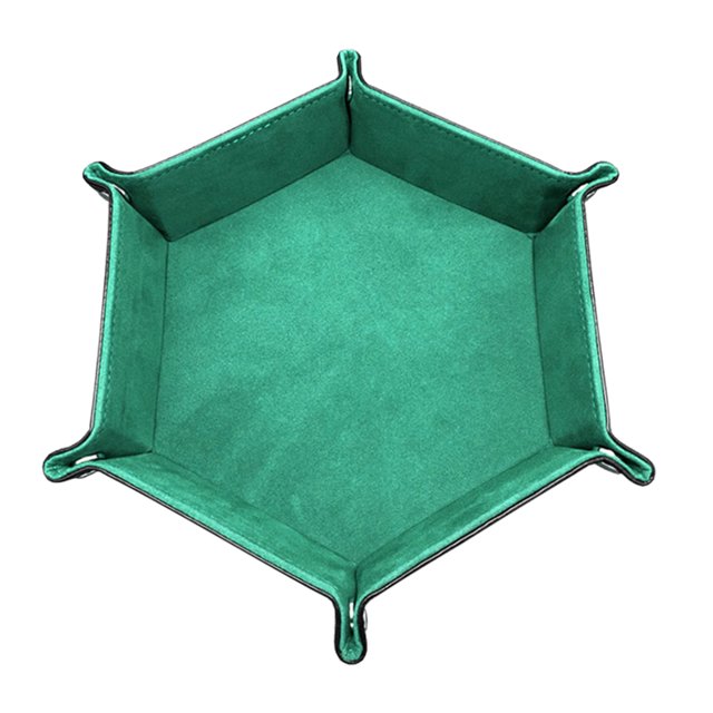 Plateau à dés Pliant Plateau à dés Roulant avec Doublure en Polaire PU Support Boîte de Rangement pour Jeux de Table dés en Métal
