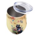 thumbnail image 3 of Pitbull Celebrates Spring and Enjoys a Happy Easter 12oz Stainless Steel Wine Tumbler Insulated Cup with Lid Terrier Dog Lover - 02001, 3 of 5