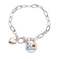 thumbnail image 1 of Rusia símbolo nacional el patron de referencia Pulsera de cadena de corazón joyería encanto moda, 1 of 3