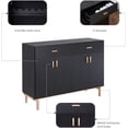 thumbnail image 5 of HOMES Inside + Out Brysin 2 Drawer Contemporary Style Buffet Server, Black/Rose Gold, 5 of 10