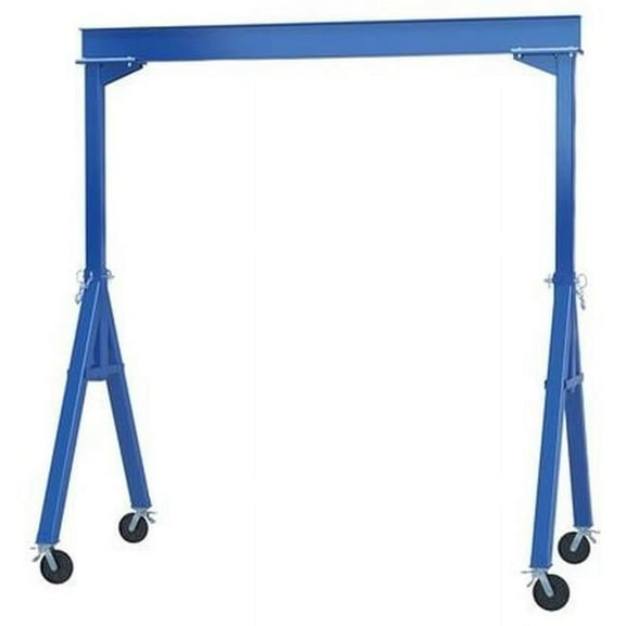 Vestil FHS-2-15-TLC 2000 lbs 15 ft. Steel Fixed Gantry Crane with Total Locking Glass Filled Nylon Casters - Blue