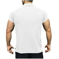thumbnail image 4 of YLSDY Men's Cycling Jerseys Moisture Wicking Short Sleeve Quarter Zip Quick Dry Bike Shirts Short Sleeve Running Tops White XXL, 4 of 5