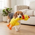 thumbnail image 3 of Vibrant Life Yellow Long Neck Chicken Plush Dog Toy with Squeaker, Chew Level 3, 3 of 9