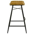 thumbnail image 5 of Bayu Leather Upholstered Bar Stool Antique Camel (Set of 2), 5 of 7