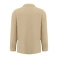 thumbnail image 5 of NuoCaiYun Fashion Women'S Turndown Collar Shirts Solid V-Neck Casual Button Long Sleeve Pocket Shirt Tops, 5 of 6