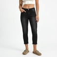 thumbnail image 4 of Womens Ankle Jeans Slim Fit Stretch Ankle Jeans Classic Versatile Denim Pants Casual Solid Black L, 4 of 6