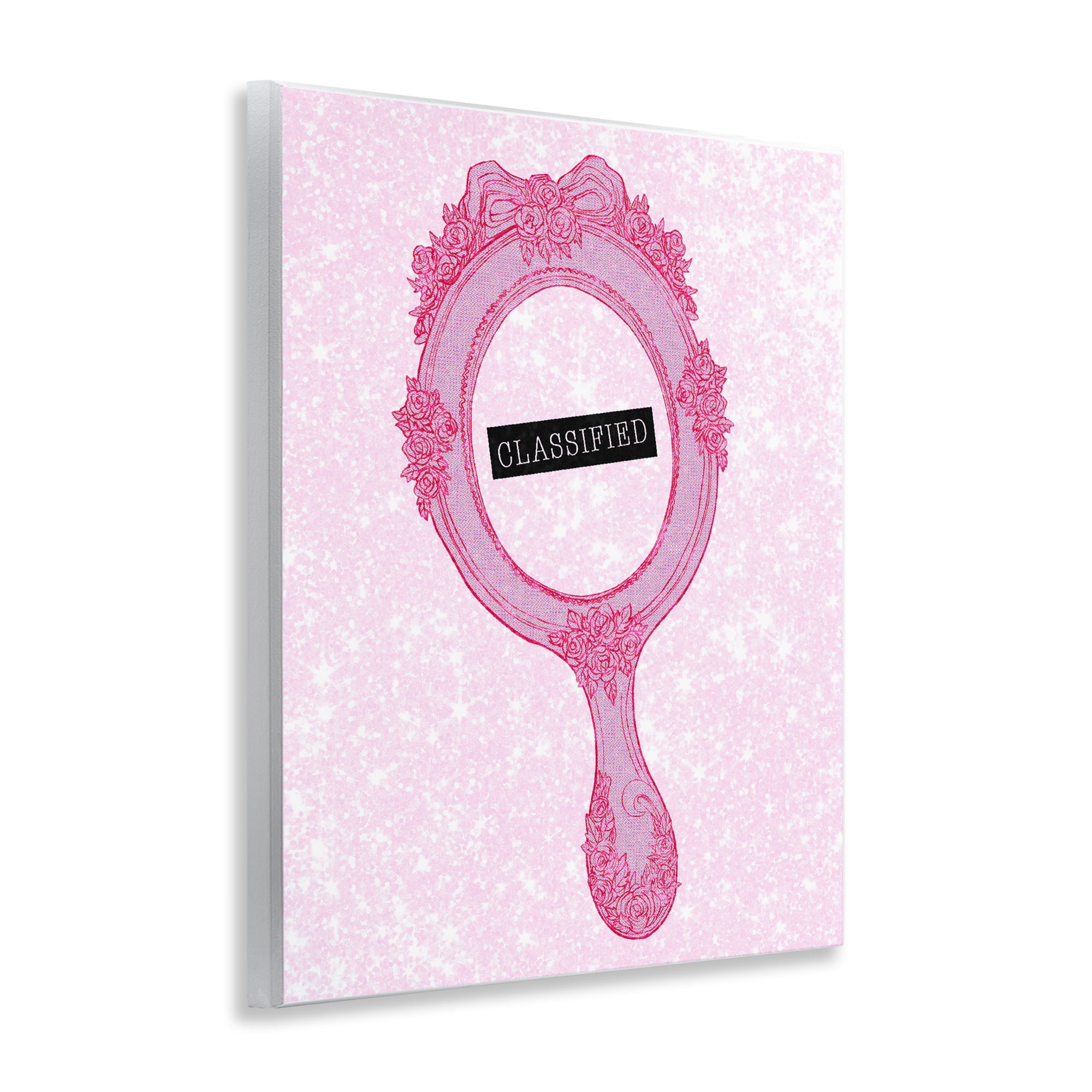 Stupell Industries Classified Ornate Pink Mirror Wall Plaque Art, design by Ziwei Li