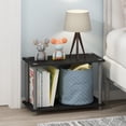 thumbnail image 3 of Furinno TURN-N-TUBE Side Table Set of 2, 2-Tier Modern Rectangle End Table with Open Shelf, Night Stand, Bedside Table, Toolless Assembly, for Living Room, Bedroom, Black, 3 of 5
