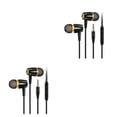 thumbnail image 2 of Auricular con cable Matsuzay en el oído con cancelación de ruido Negro+Oro 2Conjunto, 2 of 6