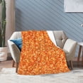 thumbnail image 6 of KLL Fleece Blanket Plush Throw Blanket Orange Glitter ,Soft Fuzzy Cozy Flannel Blanket for Couch Sofa Bed.(40"x30" ), 6 of 7