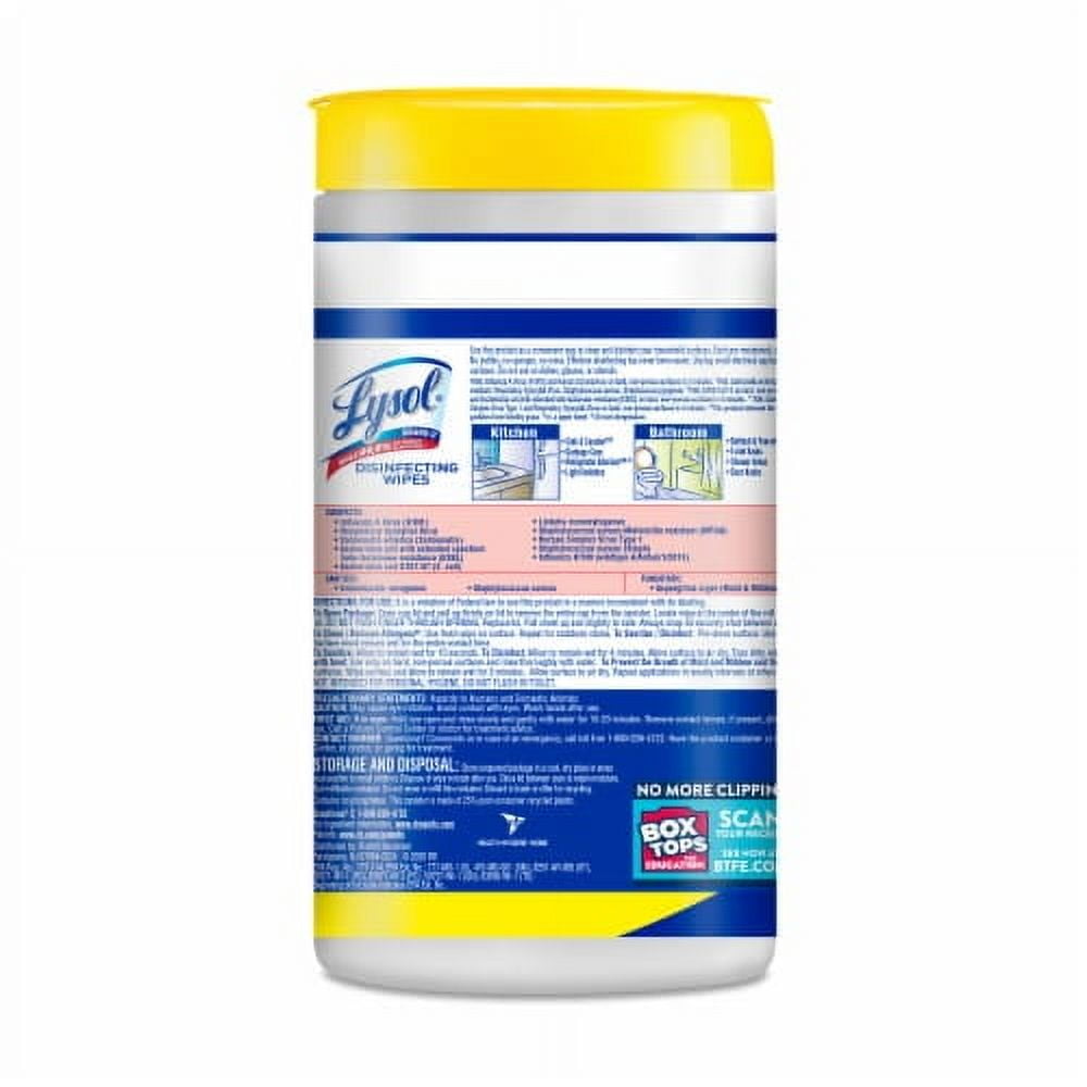 2X-Lysol Disinfectant Multi-Surface and Antibacterial Lemon and Lime Blossom Cleaning Wipes - 80 ct