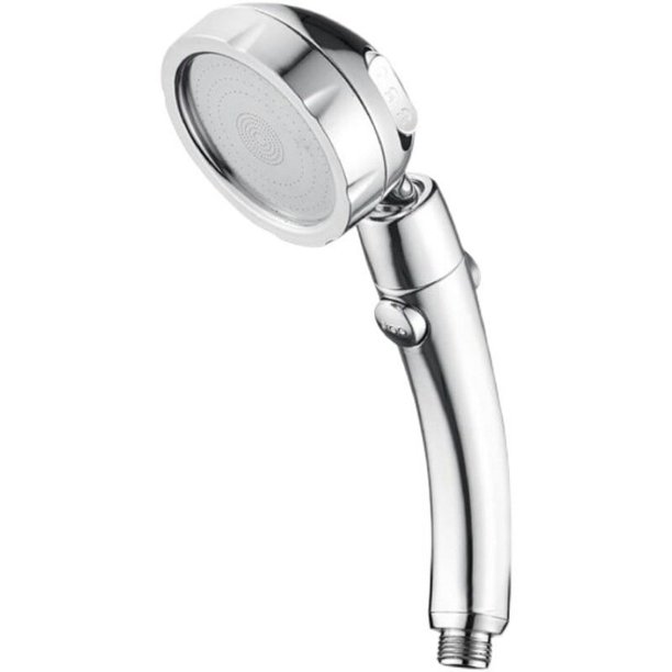 Cabezal de ducha de alta presión, cabezal de ducha manual de 3 ajustes con botón pulsador de encendido/apagado completo e interruptor para controlar el flujo, agua con ángulo ajustable