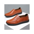 thumbnail image 4 of Fangasis Men Boat Shoe Non-Slip Flats Slip On Loafers Office Faux Leather Moccasin Yellow 6.5, 4 of 7