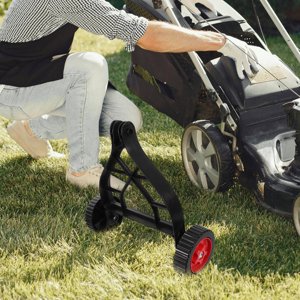 RUNROTOO Rotors String Trimmer Wheel Attachment Lawn Mower Wheel Support PP Black for Gardeners 1Pcs