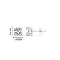 thumbnail image 4 of 1 Carat Round Diamond Earring For Women - Fascinating Diamonds, 4 of 7