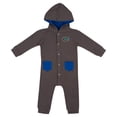 thumbnail image 2 of Newborn & Infant Colosseum Charcoal Florida Gators Zando-Zan Waffle Full-Snap Hooded Romper, 2 of 3