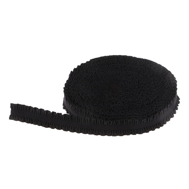 -dix Yardas de Adornos de Encaje Elástico para de Bricolaje, Cintas de Encaje con - Negro, tal se describe