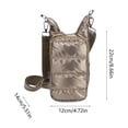 thumbnail image 3 of Water Bottle Holder, Strap Water Bottle Carrier Bag Quilted Puffer Hydrobag Sling Purse Crossbody Bags for Women Gold, 3 of 6