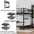 thumbnail image 5 of King Over King Bunk Bed with Ladder, Heavy Duty Metal Frame, Sturdy Design for Bedroom, Dorm & Vacation Homes, 5 of 7