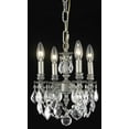 thumbnail image 3 of Elegant Lighting Lille Collection 4-Light Hanging Fixture with Swarovski Strass/Elements Crystal, Pewter Finish, 3 of 3